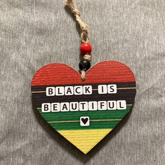 Afrocentric LOVE Wooden Ornaments (2) - Picture 2 of 8